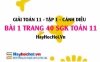 Giải bài 1 trang 40 Toán 11 tập 1 SGK Cánh Diều